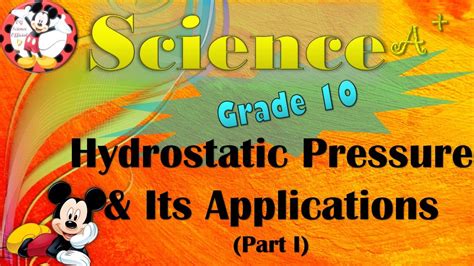 Hydrostatic Pressure And Its Applications Part I Youtube