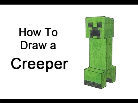 How To Draw A Creeper From Minecraft Youtube