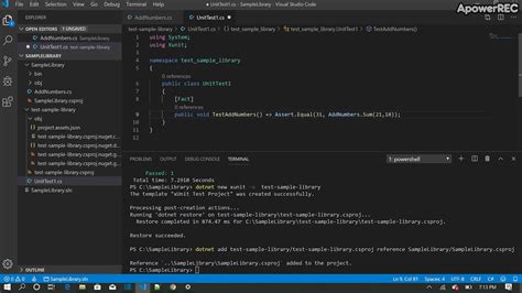 Visual Studio Code Simple XUNIT Dotnet Core Test For Class Library YouTube