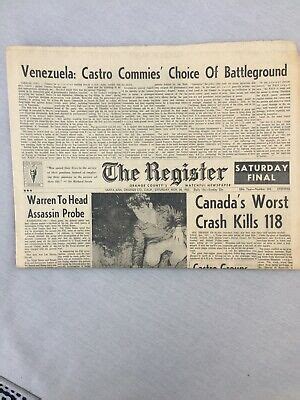November 30, 1963 The Register Newspaper Orange County, California ...