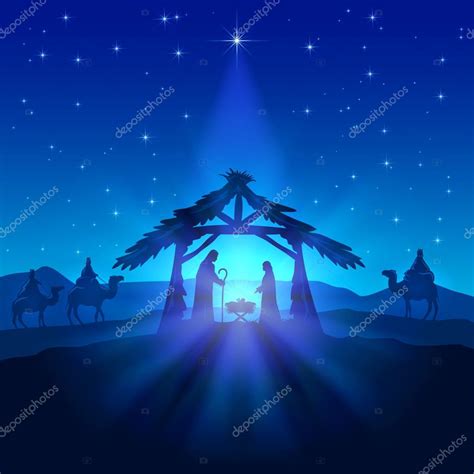 Christmas Star And Birth Of Jesus Stock Vector By ©losw 91721288
