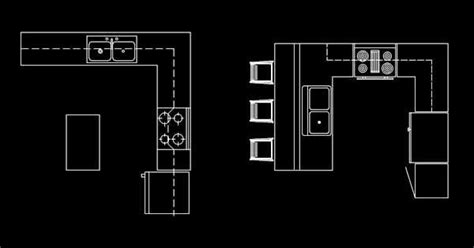 Along with the cabinet there is a gas & fridge. Kitchen CAD Block download dwg - CADBlocksDWG.com