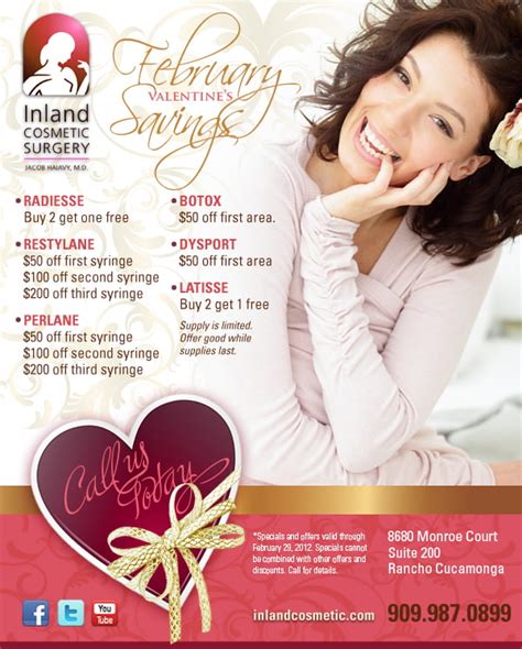 Valentines Injectable Specials Inland Cosmetic Surgery