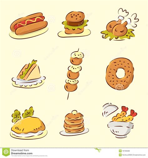 Cute Cartoon Food Stock Vector Illustration Of Food 16793598