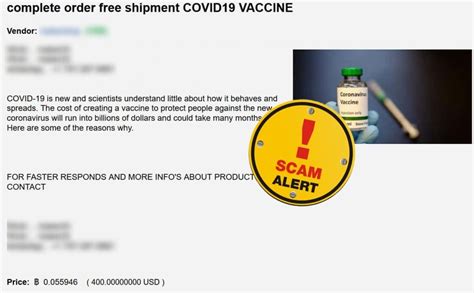 Dark web financial services links list Fake Coronavirus vaccine, patients' blood & saliva sold on ...