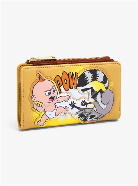 boxlunch loungefly disney pixar the incredibles 2 jack jack and raccoon fight wallet boxlunch