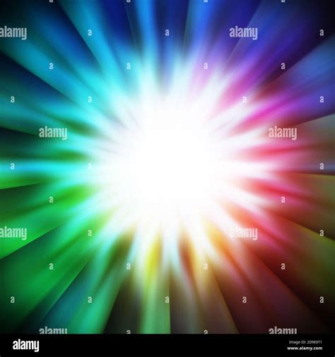 Explosion Of Rainbow Colors Stock Photo Alamy