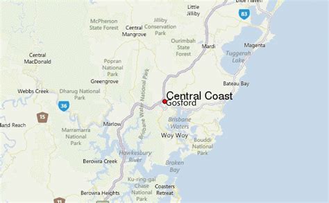 Central coast australia regional website featuring the maps of the central coast area. Sydney Location Guide