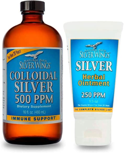 Natural Path Silver Wings Colloidal Silver 500ppm 16oz Herbal