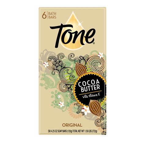 Tone Bath Bar Soap Cocoa Butter 425 Ounce 6 Bars