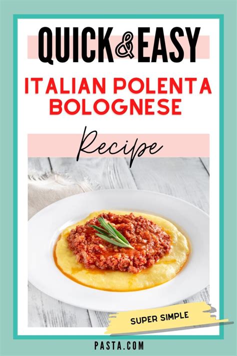 Italian Polenta Bolognese Recipe