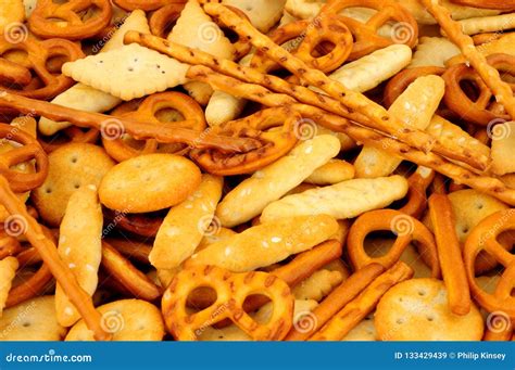 Savoury Pretzel And Cracker Snack Mix Stock Image Image Of Cracker