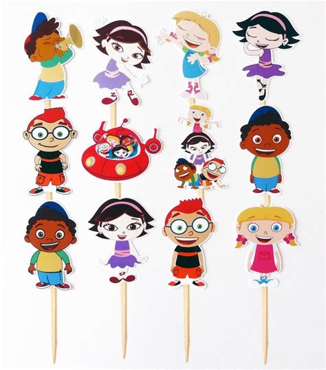 12 Little Einsteins Birthday Party Cupcake Cake Toppers Little