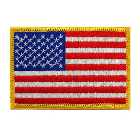 Buy American Embroidered Patch Gold Border Usa United States Of America