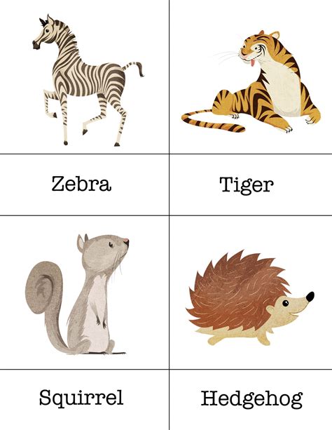 Free Animal Matching Printable Flashcards For Preschoolers