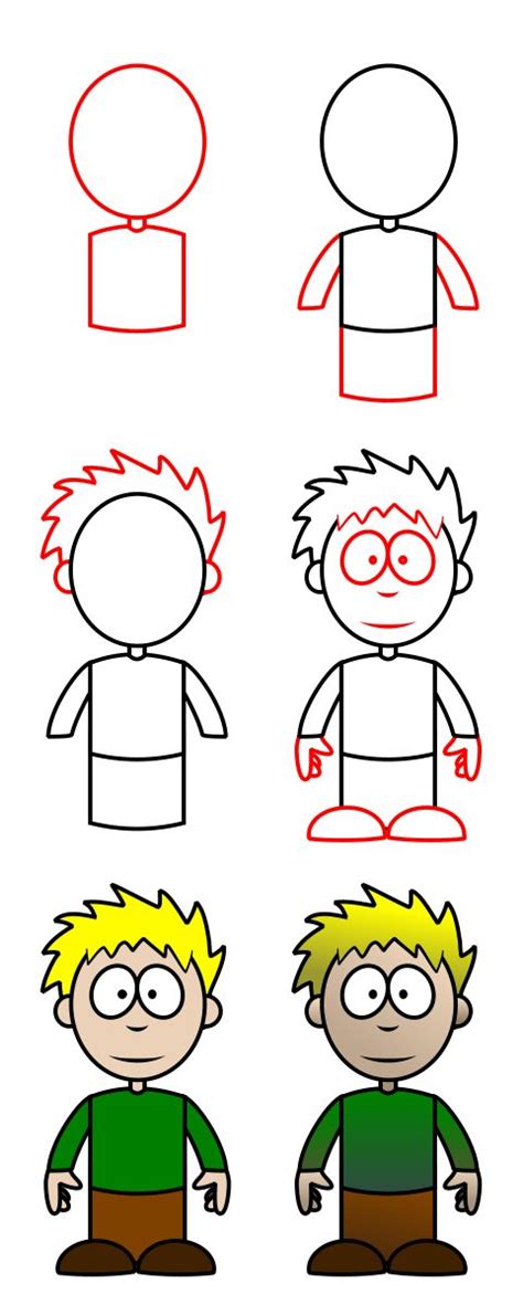 How To Draw A Cartoon Boy That Looks Adorable In 2021 Simple Cartoon