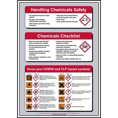 Handling Chemicals Safely Poster Glendining Signs