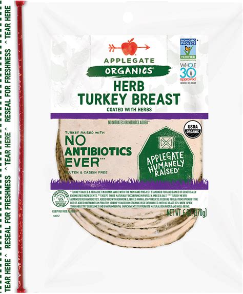 Products Deli Meat Organic Herb Turkey Breast Applegate