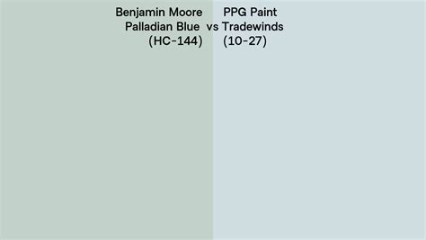 Benjamin Moore Palladian Blue Hc 144 Vs Ppg Paint Tradewinds 10 27