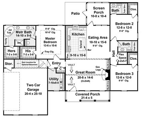 1800 Square Foot Open Floor House Plans Floorplansclick