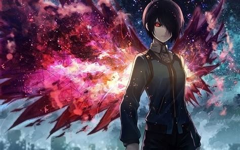 #anime #fansart #foto #gambar #jepang #openrequest #wallpaper. Ken Kaneki with wings - Tokyo Ghoul HD desktop wallpaper : Widescreen : High Definition : Fullscreen