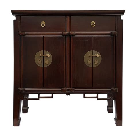 Oriental Furniture Warehouse Asian Four Door Buffet With Key Carving