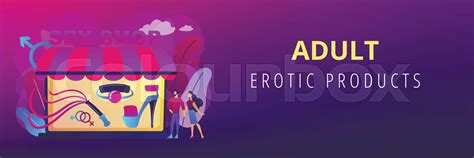 Sex Shop Concept Banner Header Stock Vector Colourbox