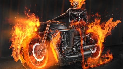 Find over 100+ of the best free biker images. 1920x1080 Ghost Rider In Bike Laptop Full HD 1080P HD 4k ...
