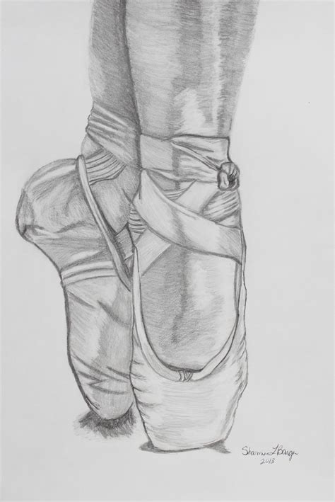 Ballerina Shoes Pencil Drawing Ballerina Drawing Ballet Drawings