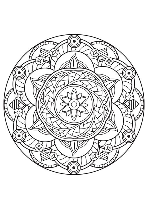 Di seguito più di 100 disegni dei mandala da stampare e colorare. Disegno da colorare mandala - Disegni Da Colorare E ...
