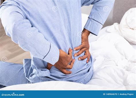 Man Suffering From Back Pain Stock Photo Image Of People Backaches