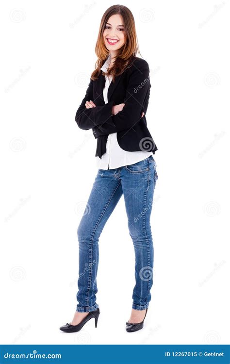 Model Standing On Suitcases Stock Photo 4854024