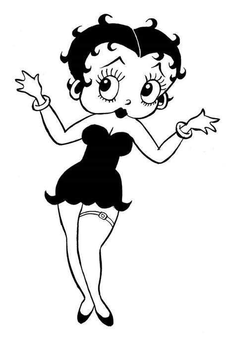 Páginas Para Colorear De Betty Boop Para Niños Betty Boop Dibujos
