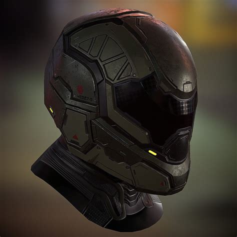 Fabiano Fabris Futuristic Soldier Helmet