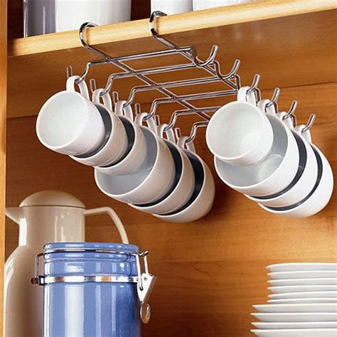Space Saving Under Shelf Mug Holder Rack New | Cup holders ...