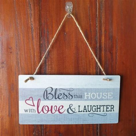 Bless This House With Love And Laughter Hanging Sign Wa Tware Wholesalers