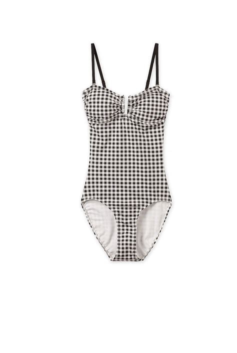 Gathered Front Gingham Swimsuit Gingham Swimsuit Swimsuits Gingham