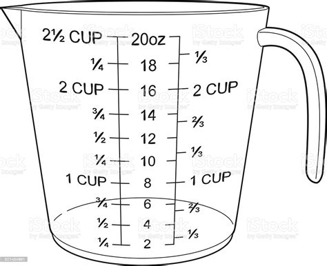 This color combination is a perfect example of the power of contrast. Measuring Cup Stock Illustration - Download Image Now - iStock