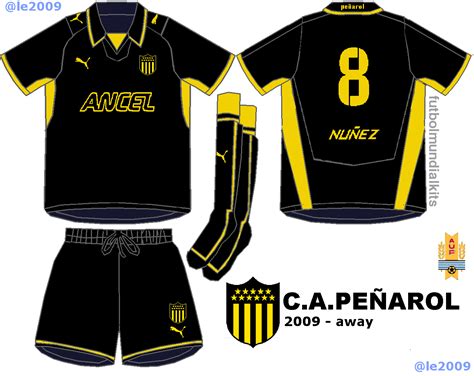 Club atletico penarol in copa sudamericana 1 pos (13 points) in primera division 6 pos (17 points) monthly contest. Fútbol Mundial Kits - Uruguay: C. A. Peñarol - 2009 (home ...