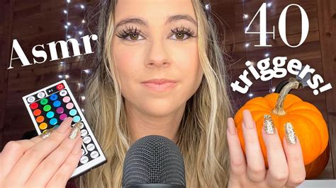 Asmr 🧡 40 Triggers In 1 Minute 😴 Youtube