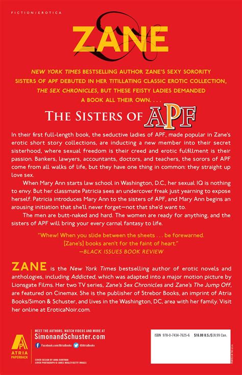 The Sisters Of Apf Book By Zane Official Publisher Page Simon And Schuster