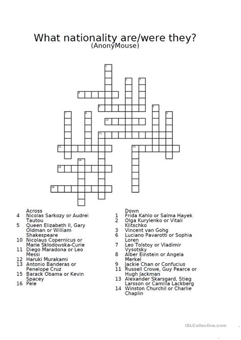 The christmas crossword puzzles feature easy clues and secular christmas answers that are suitable for the classroom as well as home or homeschool use. Crossword Puzzles For Esl Students Printable | Printable ...