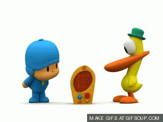When his time isn't spent with pocoyo and/or elly , he can usually be found watering his garden or other plants or flowerbeds. Hi-pocoyo-o.gif