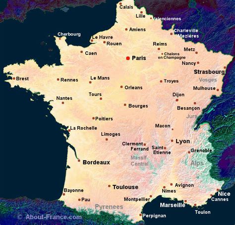 Volver a la lista de países. Maps of France