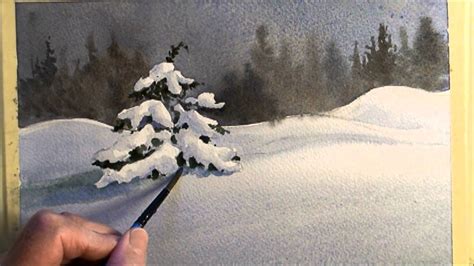 Beginners How To Paint Snow Watercolor Paintings Tutorials Painting