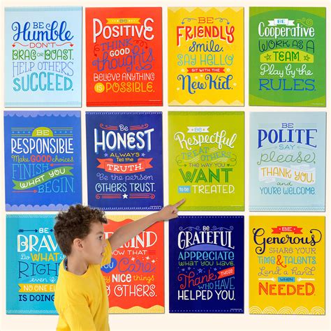 Positive Character Traits Mini Posters - Carson Dellosa, Incastro, Popular Playthings, Roylco ...