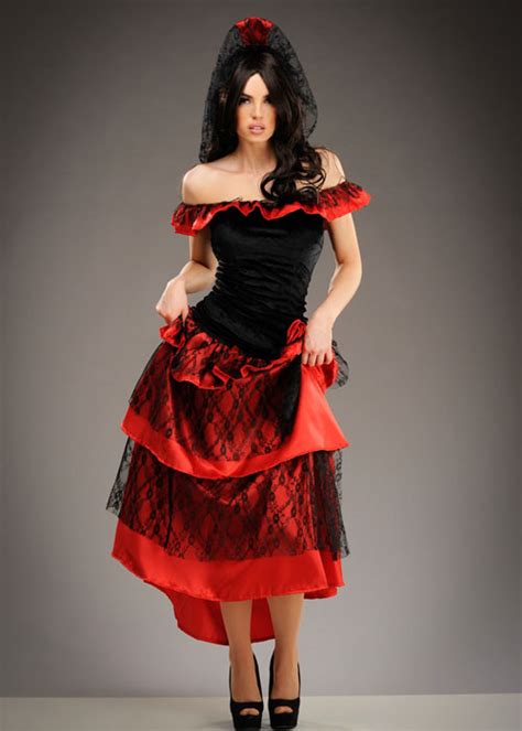 womens red spanish senorita costume