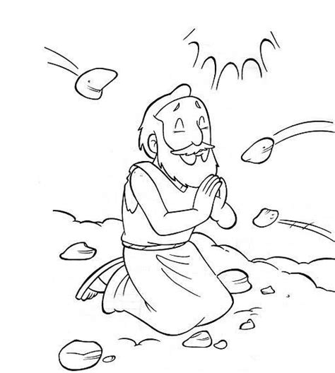 Stoning Of Stephen Free Colouring Pages