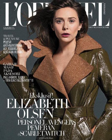 Elizabeth Olsen Lofficiel Magazine Cover Indonesia October 2018