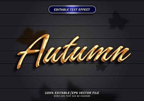 Premium Vector Autumn Text Effect Editable Style